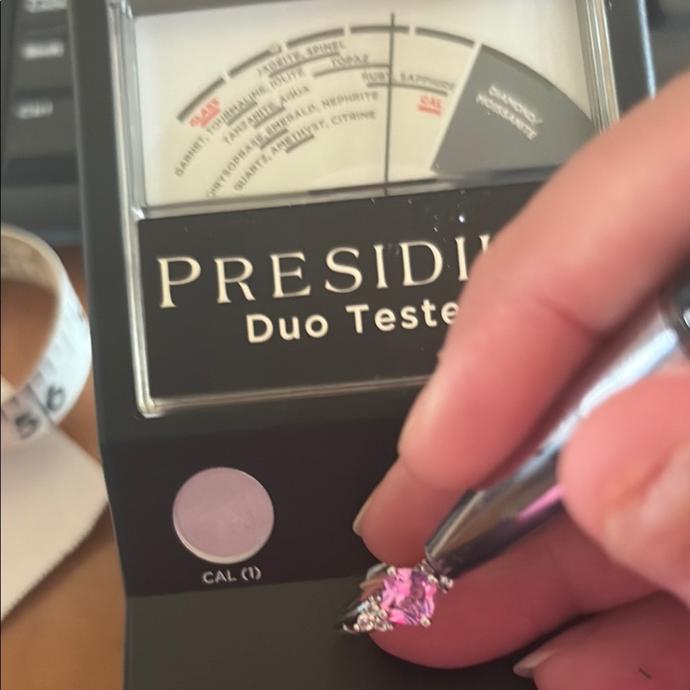 Cushion Cut 1.00 ct Natural Pink and White Sapphire Sterling Silver Ring Sz 7 - Picture 13 of 13